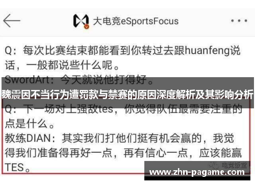 魏震因不当行为遭罚款与禁赛的原因深度解析及其影响分析