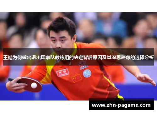 王皓为何做出退出国家队教练组的决定背后原因及其深思熟虑的选择分析